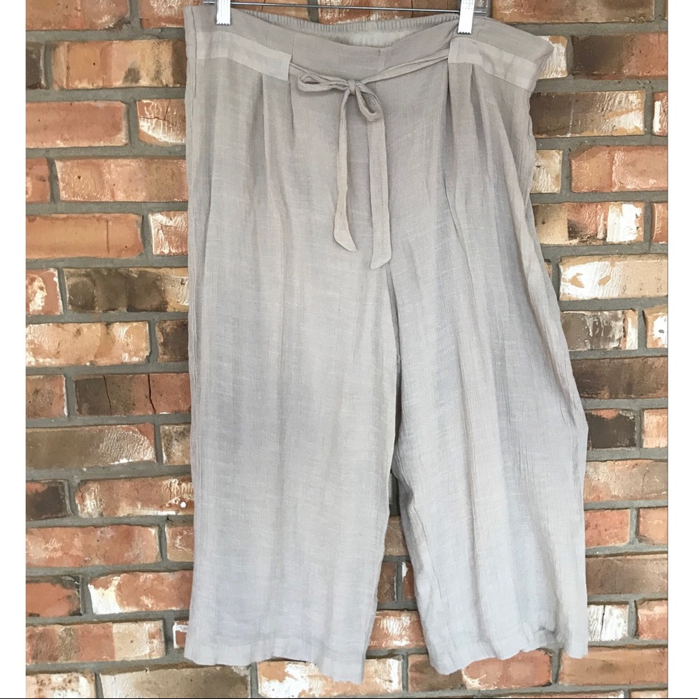 JM Collection Women’s Tan Wide Leg Pants XL